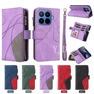 YJD Ốp Lưng Cho Xiaomi 17T Pro Da Khe Cắm Thẻ Phong Cách Dây Đeo Tay Dung Tích Lớn Chống Rơi Vỏ Điện Thoại