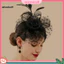 MIC _ Hạt Trang Trí Chấm In Kim Loại Kẹp Fascinator Mũ Lưới Hoa Lông Vũ Trang Trí Đảng Mũ Phụ Kiện Tóc