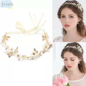 JVSUB Daisy Mũ Phụ Kiện Tóc Hoa Nữ Cô Dâu Vương Miện Băng Đô