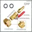RV Winterize Blowout Adapter Bộ Tưới Nước Mùa Đông Thổi Bộ Chuyển Đổi Cho 1 / 4In Kết Nối Nhanh Cắm 3 / 4In GHT Vườn Vòi