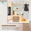 Giỏ nhựa có thể xếp chồng lên nhau Giỏ đựng đồ nhà bếp Giỏ đựng đồ bằng nhựa trái cây & rau quả Giá đựng đồ bằng nhựa (Màu be)