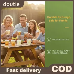 Doutie 160ml 200ml Cốc nhựa trong suốt dùng một lần 25 Cái Đồ uống thiên vị cho nước trái cây Văn phòng Tập hợp tại nhà VN
