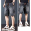 2026 Quần short Denim ống thẳng mới dành cho nam, Quần dài vừa phải mỏng mùa hè