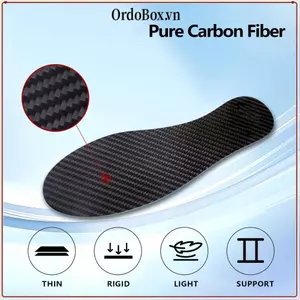 ORDOBOX 1 Cặp Chân Đế Đế Giày, Hỗ Trợ Lắp Morton Nối Dài Sợi Carbon Đế, Chất Liệu Sợi Carbon Siêu Mỏng Cao Cấp Tấm Cứng Chỉnh Hình Đế Giày Thể Thao