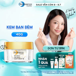 Kem dưỡng ngăn ngừa lão hoá ban đêm với tinh chất vàng 24K, cho làn da săn chắc sáng khoẻ Bio essence Bio-Gold 40g