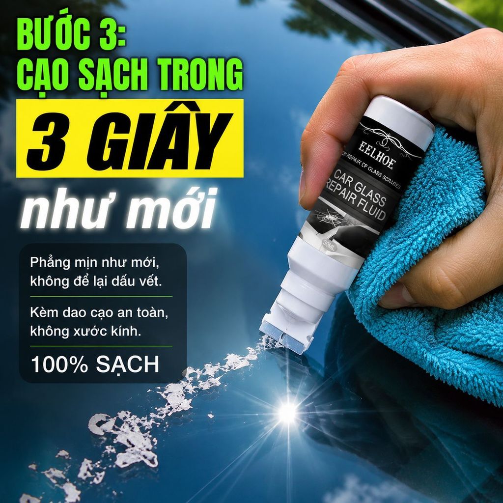 🔥Giá sốc🔥Keo sửa chữa kính / Keo sửa chữa kính ô tô / Dung dịch nano sửa chữa kính / Keo chăm sóc kính sửa chữa vết nứt nhanh/keo hàn kính ô tô nứt