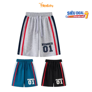 Quần short thun lưng chun Number 01 bé trai Rabity 933.901