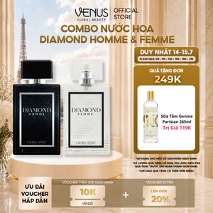 Combo Nước hoa Nam - Nữ Laura Anne Diamond Homme - Femme 45ml