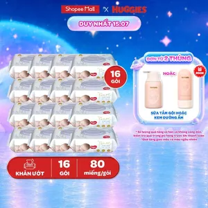 Thùng 8/16 gói Khăn ướt Huggies Golden Wet Wipes 80 miếng