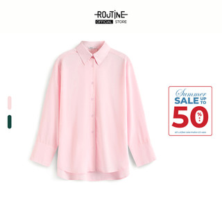 Áo Sơ Mi Nữ Tay Dài Vải Trơn Form Loose - Routine 10S25SHLW003