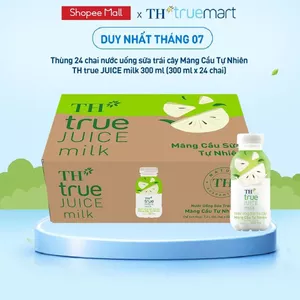 Thùng 24 chai nước uống sữa trái cây Mãng Cầu Tự Nhiên TH true JUICE milk 300ml (300ml x 24 chai)