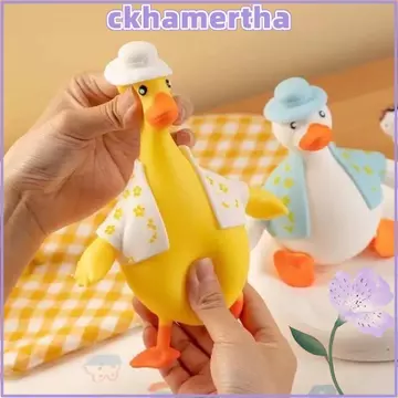 Đồ chơi bóp hình con vịt CKHAMPH, Đồ chơi thần tài cảm giác tăng chậm, Đồ chơi giải nén hoạt hình ngồi cho trẻ em