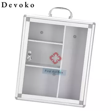 Tủ Sơ Cứu Có Thể Khóa Sơ Cứu Tủ Treo Tường Hộp Sơ Cứu Hộp Bảo Quản Hộp Bảo Quản Có Khung Hợp Kim Nhôm Và Cửa Sổ Acrylic Thích Hợp Cho Hom