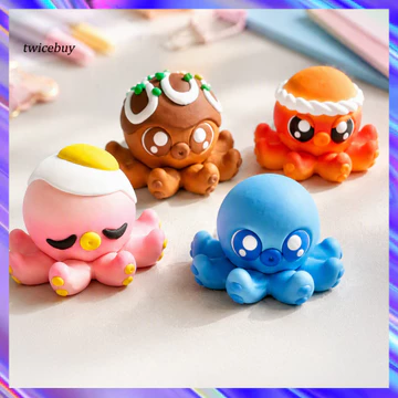 [TY] Đồ chơi bạch tuộc khớp nối Trang trí máy tính để bàn dễ thương 3d Hình bạch tuộc quay dễ thương – Đồ chơi để bàn giảm căng thẳng linh hoạt cho văn phòng tại nhà Đồ chơi Fidget hoàn hảo cho trẻ em