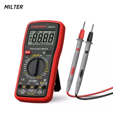 Đồng hồ vạn năng cầm tay MILTER, Bộ chọn phạm vi quay Bảo vệ quá tải Đồng hồ vạn năng kỹ thuật số, Màn hình LCD có độ chính xác cao Đồng hồ vạn năng điện di động Sửa chữa điện tử