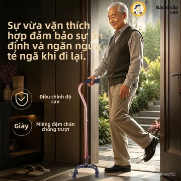 Gậy chống cho người già, gậy đi bộ, gậy chống gấp gọn, nạng khuỷu tay, gậy chống một chân và nhiều chân, gậy phục hồi ch