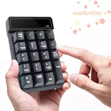Máy tính MALCOLM Bàn phím nhỏ Bluetooth, 19 phím Cảm giác cơ học Bàn phím số không dây 2.4G, Bàn phím có dây Di động Bàn phím số USB Mini chống nước Đồ dùng kế toán