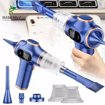 Máy hút bụi ô tô RANERVZ, Máy hút bụi không dây công suất cao 120W Máy hút bụi không dây công suất cao 4500Pa, Hút mạnh Loại bỏ bụi sử dụng kép Máy hút bụi cầm tay Bàn phím làm sạch