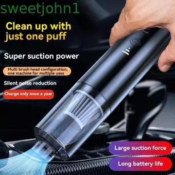 Bộ thu bụi ô tô SWEETJOHN, Máy hút bụi ô tô Mini hút mạnh mẽ, Máy hút bụi cầm tay không dây có thể giặt được, Máy hút bụi cầm tay có thể giặt được