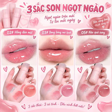 Gương Nước Son Bóng Pha Lê Thạch – Dưỡng Ẩm, Plumping, Màu Son Tint, Chăm Sóc Môi Đẹp