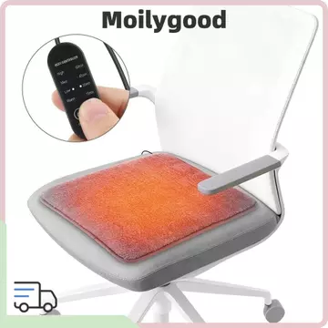 Thảm sưởi điện MOILYTH, Thảm sưởi ấm 37x35cm thoáng khí, Bộ điều khiển di động Bao gồm tiết kiệm năng lượng 4 cấp độ có thể điều chỉnh Thảm sưởi ấm USB mùa đông