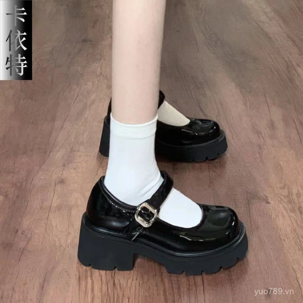 Đế Dày Nhật Bản jk Sản Phẩm Mới Mary Luzhao Giày Dòng Nhỏ Phong Cách Mới Jane Nhỏ Nữ Giày Cao Gót Đơn Cùng Giày Da Giày Sichun Giày XJ4I