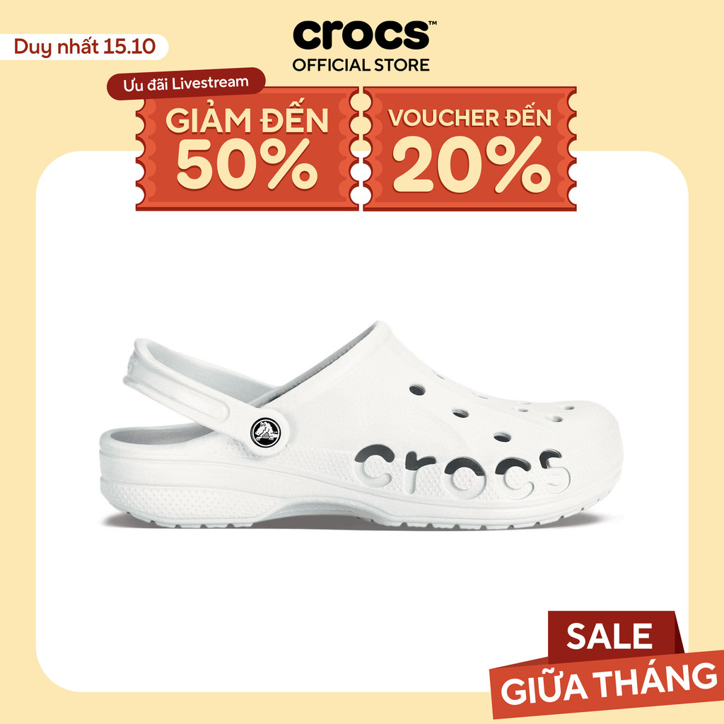 Giày Clog Unisex Crocs Baya - White - 10126-100