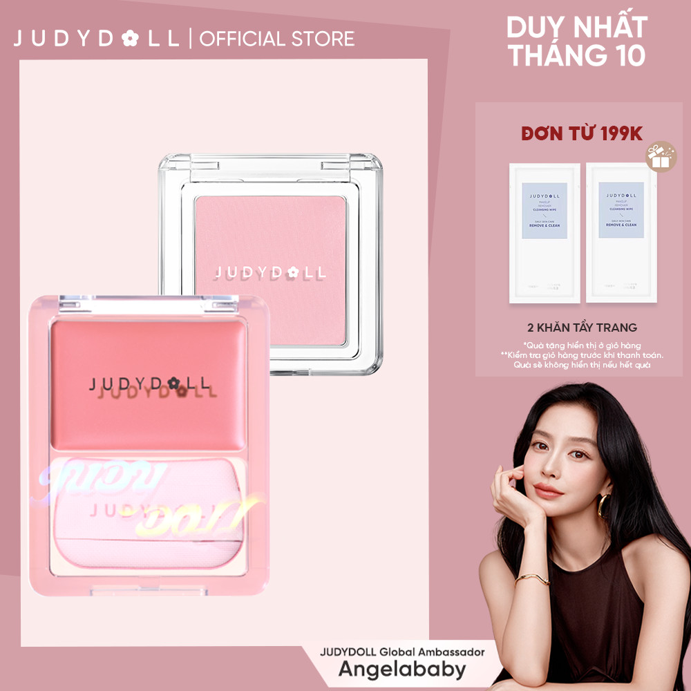 Combo Má Hồng Kem & Má Hồng Đơn Sắc 2g Đa Năng Mịn Lì Căng Bóng