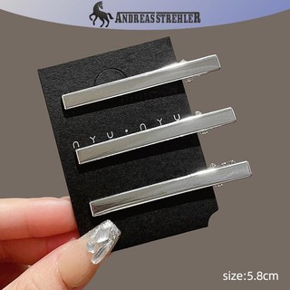 Onetimingfine 3 Bạc Kim Loại Mỏ Vịt Kẹp Nữ Kẹp Tóc Bên Nổ Nữ Nữ Barrettes Phụ Kiện Tóc VN