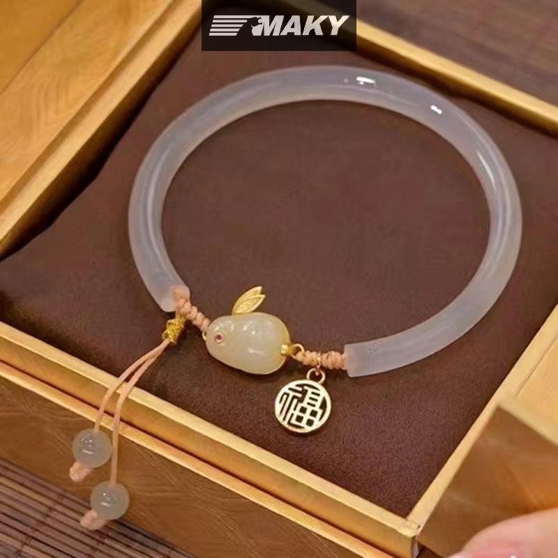 Newwellknownepic Vòng Tay Mặt Dây Chuyền Vòng Đính Hạt Vòng Tay Có Thể Điều Chỉnh Vintage Hạt Vòng Tay Phong Cách Trung Hoa Vintage Tay Đồ Trang Sức VN