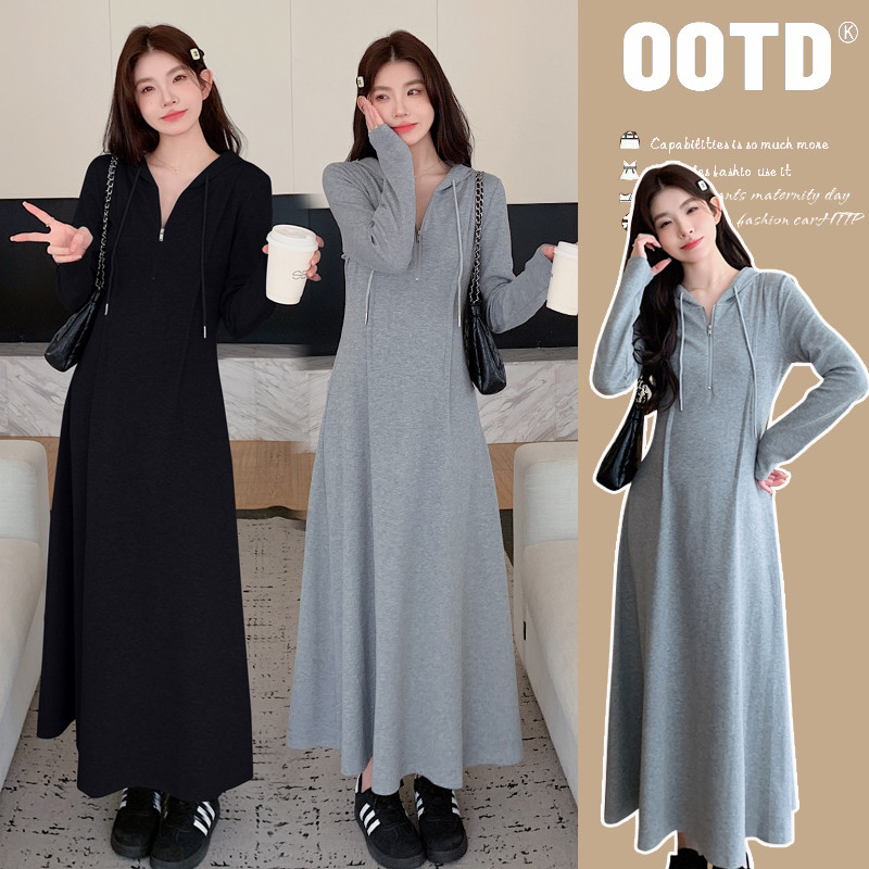Váy dệt kim dài mùa thu