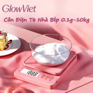 Cân Điện Tử Nhà Bếp 0.1g-10kg - Độ Chính Xác Cao, Chống Nước, Thiết Kế Nhỏ Gọn Kèm Khay Trong Suốt