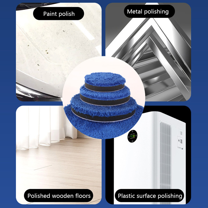SEAMETAL Miếng lót microfiber 4/5/6 inch thay thế cho máy đánh bóng, vệ sinh và rửa xe