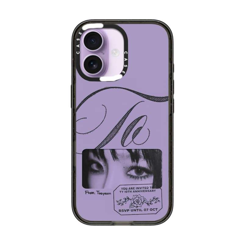 CASECASE X TAEYEON RSVP Ốp Lưng Cạnh Đen Trong Suốt Cứng Hút Từ Tính Tác Động Cho Apple IPhone 12 13 14 15 16 17 Pro Max Air Plus Có Hộp