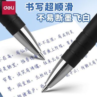 Deli Bút Bi Có Thể Thu Vào Loại Báo Chí Màu Xanh Bút Bút Bi Cổ Điển 0.7 Bút Giáo Viên Lô Sửa Đổi Văn Phòng Chữ Ký