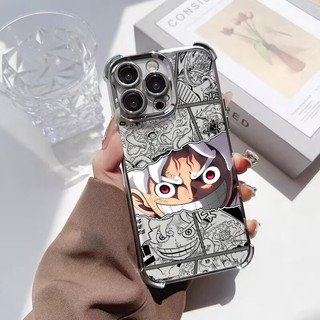 Anime One Piece Luffy Zoro Ốp Lưng Cho Xiaomi MI 15T 14T Pro 15 Ultra 13 14 Pro POCO X7 X3 F5 M3 M4 Pro X5 F4 Ốp Lưng Mạ Silicon Mềm Trong Suốt Chống Rơi Giáp Thời Trang