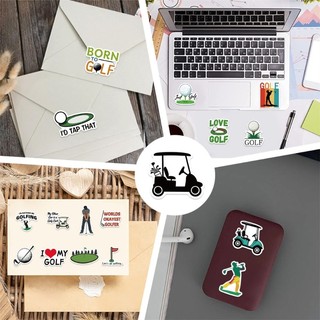 Com * Bộ Nhãn Dán DIY Chủ Đề Golf Gói 50 Decal Trang Trí Quạt Thể Thao Chống Thấm Nước