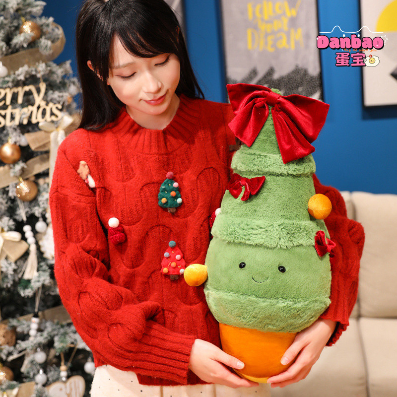 [DANBAO] Quà tặng Giáng sinh vui vẻ Đồ chơi sang trọng Cây thông Noel dễ thương Chất liệu vòng hoa búp bê Quà tặng mềm cho bạn bè Quà tặng Giáng sinh Đồ chơi DANBAO