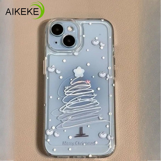 Cây Giáng Sinh Màu Gradient Siêu Mỏng Ốp lưng OPPO Reno 14F 14 13 13F 12 12F 11 11F 10 Pro Plus Pháo Hoa Mặt Sau Mềm Chống Rơi Trong Suốt
