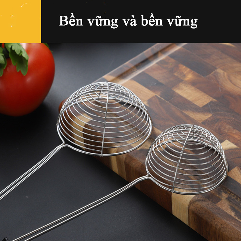 M6B7 Vợt múc Topping trân châu, vợt múc lẩu inox cán đỏ siêu bền MALAN