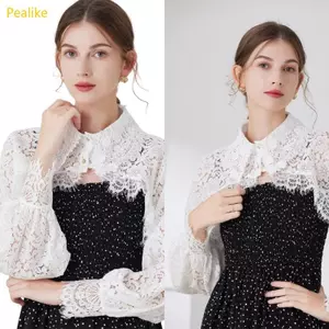 Pealike Nữ Cardigan Shrug Tay Dài Crop Boleros Áo Cardigan Mở Trước Cho Váy Nửa Áo Sơ Mi Dickeys Có Thể Tháo Rời