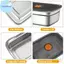 Pufangbliss Hộp Cơm Trưa Inox Có Thể Tái Sử Dụng Kín Dung Tích Lớn Hộp Bảo Quản Thực Phẩm Cho Bữa Ăn Chuẩn Bị Tủ Lạnh Tủ Đông Văn Phòng VN
