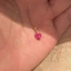 Mặt dây chuyền zircon hình trái tim màu đỏ dành cho nữ, thiết kế thích hợp, vòng cổ đi lại khí chất