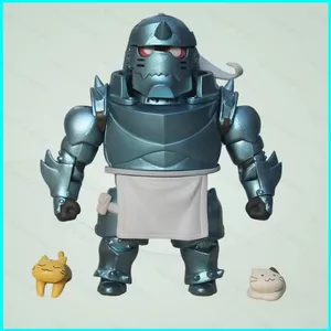 HK1 Fullmetal Alchemist Alphonse Elric Nhân Vật Hành Động Anime Đất Sét Búp Bê Với Mèo Phụ Kiện Trang Trí Bàn Làm Việc KH1