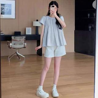 [Giảm giá 50%] Cover Belly Slimer Look Plus Size Áo sơ mi ngắn tay mùa hè phong cách mỏng Fat mm Áo sơ mi em bé dáng rộng