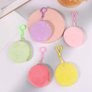 JULYHOT Màu Kẹo Tròn Sang Trọng Ví Đựng Tiền Xu Nữ Dễ Thương Màu Trơn Đổi Túi Ví Móc Khóa Tai Nghe Di Động Túi Bảo Quản Massivedeals