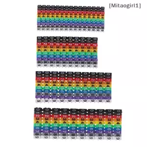 Nhãn đánh dấu cáp Nhãn số đánh dấu loại C đầy màu sắc cho dây 1.5 / 2.5 / 4 / 6mm2 [Vn]