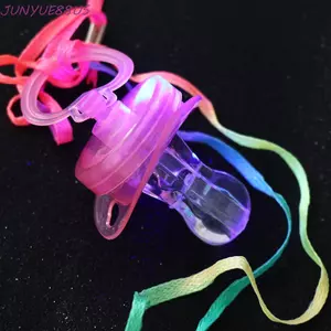 JUNYUE88US Còi Núm Vú Giả Bật Sáng Trẻ Em Nhiều Màu Sắc LED Đèn Núm Vú Đồ Chơi Dự Tiệc Trò Đùa Núm Vú Giả Đồ Chơi Led Phát Sáng Trong Bóng Tối Phát Sáng Còi LED Núm Vú Giả Còi