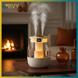 Máy tạo độ ẩm không khí để bàn gia đình BVY Vòi phun kép có độ ồn thấp cho phòng ngủ Văn phòng Người cao tuổi Sử dụng trong phòng.
