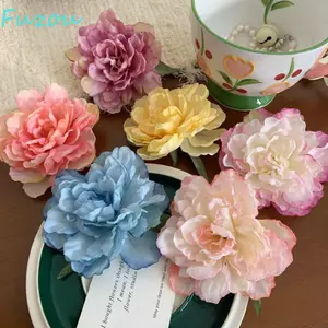 FUJIOU Mô Phỏng Hoa Kẹp Tóc, Vải Phong Cách Hàn Quốc Hoa Hồng Kẹp Tóc, Dễ Thương Phong Cách Bohemian Mỏ Vịt Kẹp Mũ Đội Đầu Cô Gái Kẹp Tóc Bên Biển